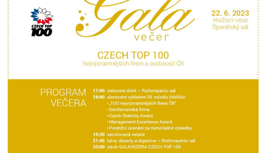 Slavnostní Galavečer CZECH TOP 100 - 2023